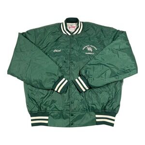 Vintage Game Sportswear Green Rams‎ Satin Baseball Jacket XXL USA